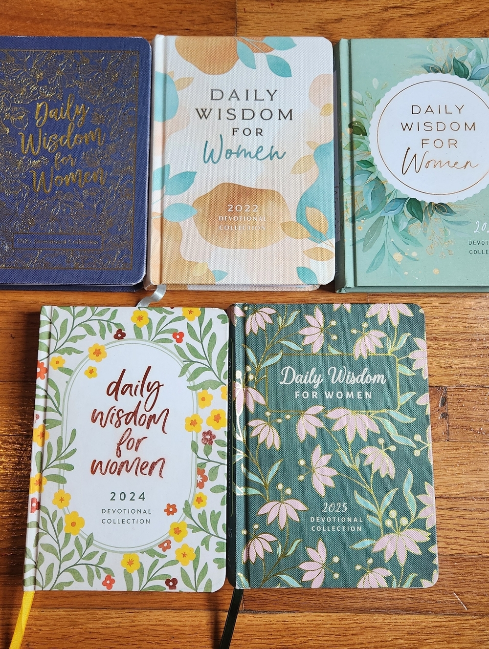 LOT of 5 Daily Wisdom for Women Devotionals 2021-2025 Hardcover Set